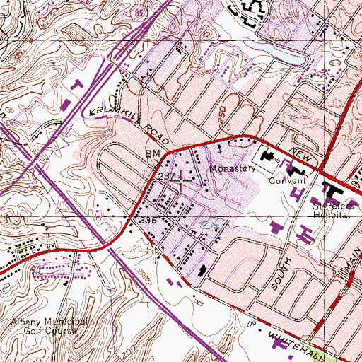 Topographic Map of Saint Catherine of Siena Roman Catholic Church, NY