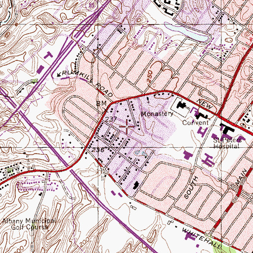 Topographic Map of Saint Catherine of Siena School, NY
