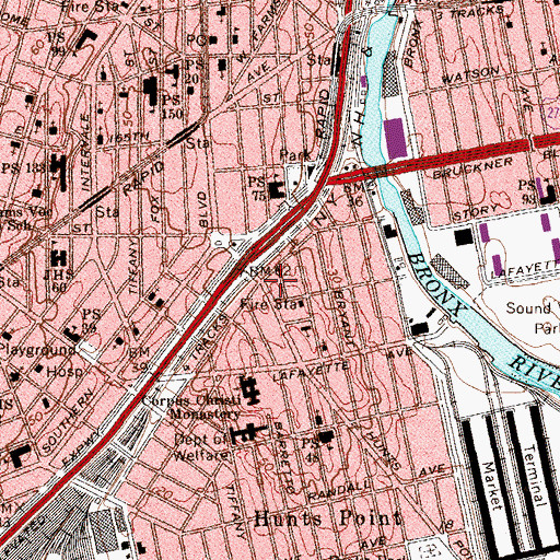 Topographic Map of Bella Vista Health Center, NY
