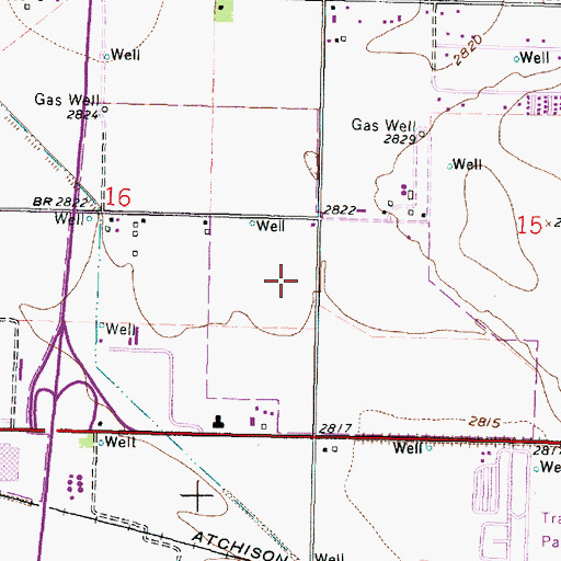 Topographic Map of Charles O. Stones Intermediate Center, KS