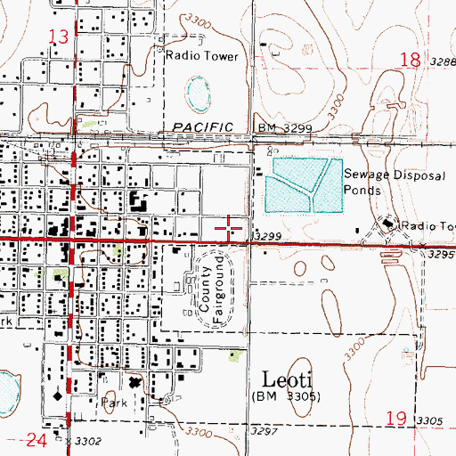 Topographic Map of Wichita County Junior High School, KS