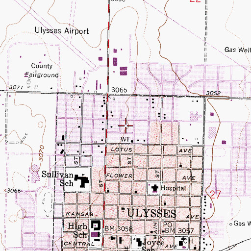 Topographic Map of Cornerstone Christian Academy, KS