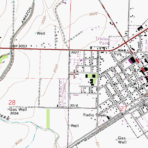 Topographic Map of Lakin Middle School, KS