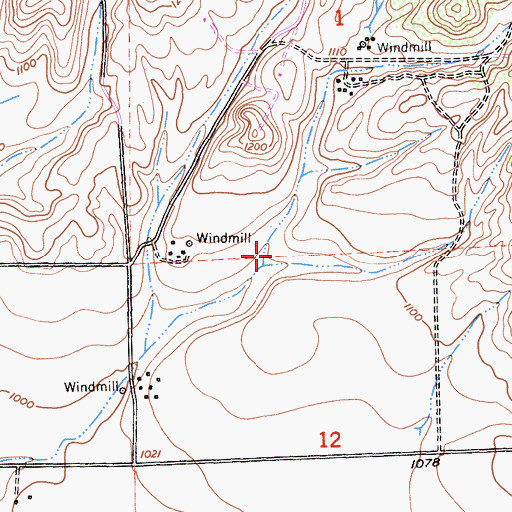 Topographic Map of Glau Canyon, CA
