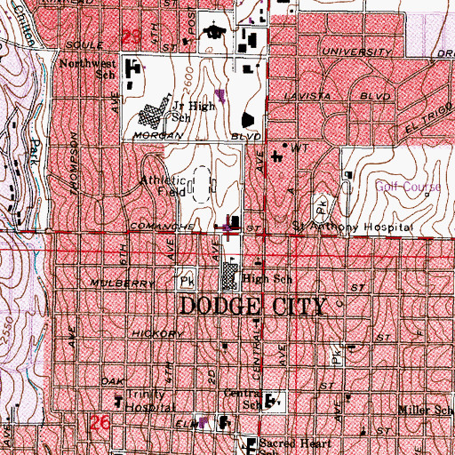 Topographic Map of Bright Beginnings Early Childhood Center, KS