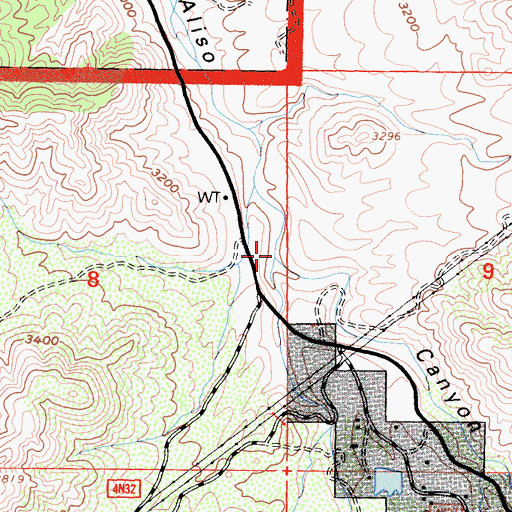 Topographic Map of Gleason Canyon, CA