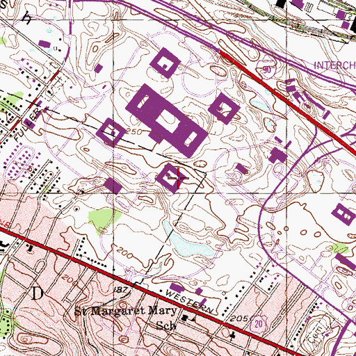 Topographic Map of Indian Quadrangle, NY