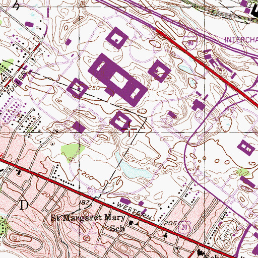 Topographic Map of Adirondack Hall, NY