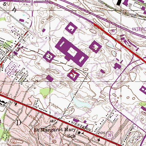 Topographic Map of Oneida Hall, NY