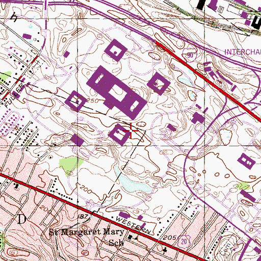 Topographic Map of Mahican Hall, NY