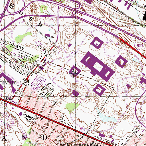 Topographic Map of Schuyler Hall, NY