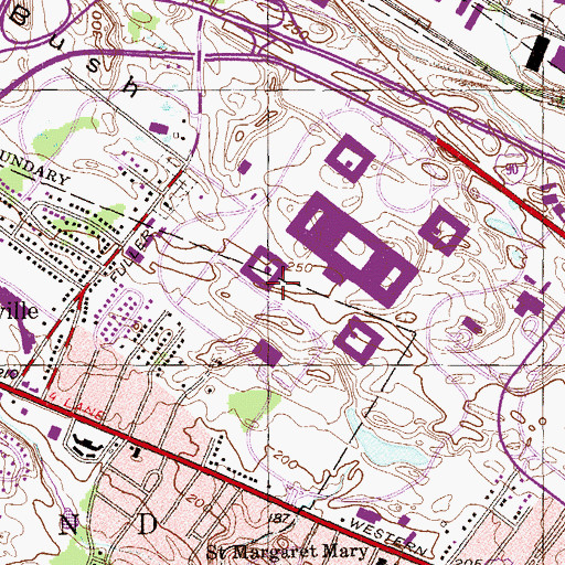 Topographic Map of Van Cortlandt Hall, NY