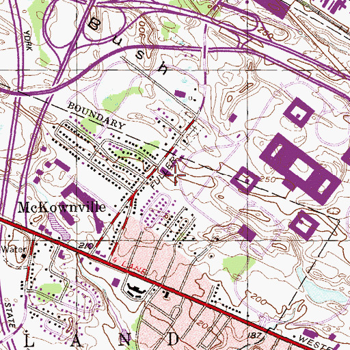 Topographic Map of Ten Eyck Hall, NY