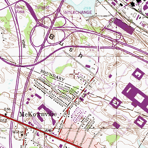 Topographic Map of Truth Hall, NY