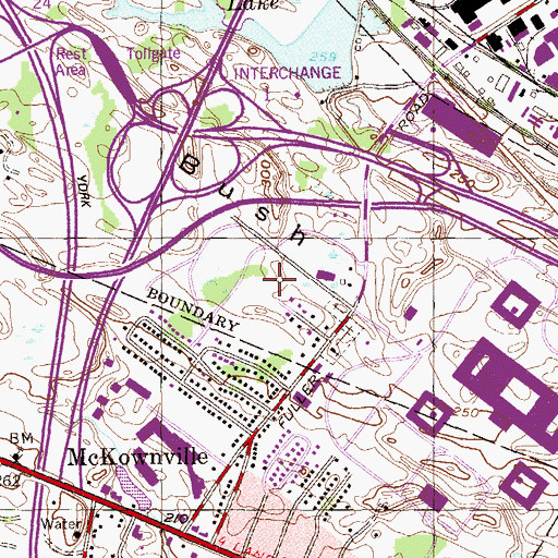 Topographic Map of Lazarus Hall, NY