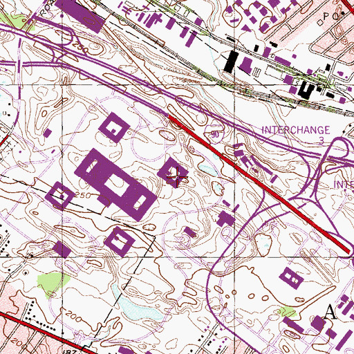 Topographic Map of Fulton Hall, NY