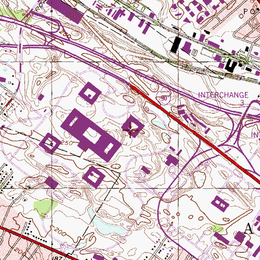 Topographic Map of Irving Hall, NY