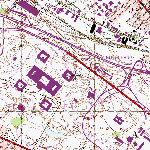 Topographic Map of Anthony Hall, NY