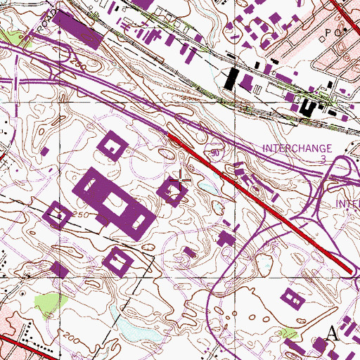 Topographic Map of Tappan Hall, NY