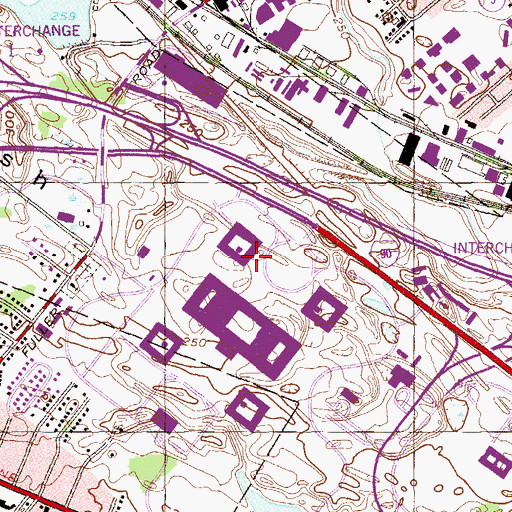 Topographic Map of Johnson Hall, NY