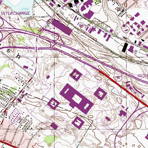 Topographic Map of Delancy Hall, NY