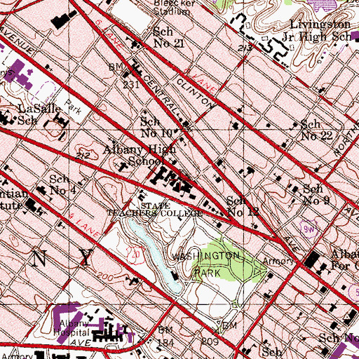 Topographic Map of Richardson Building, NY