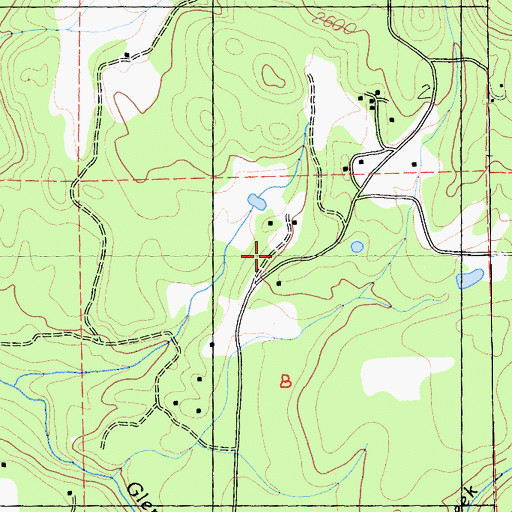 Topographic Map of Fern Cemetery, CA
