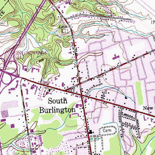 Topographic Map of International Children's School, VT