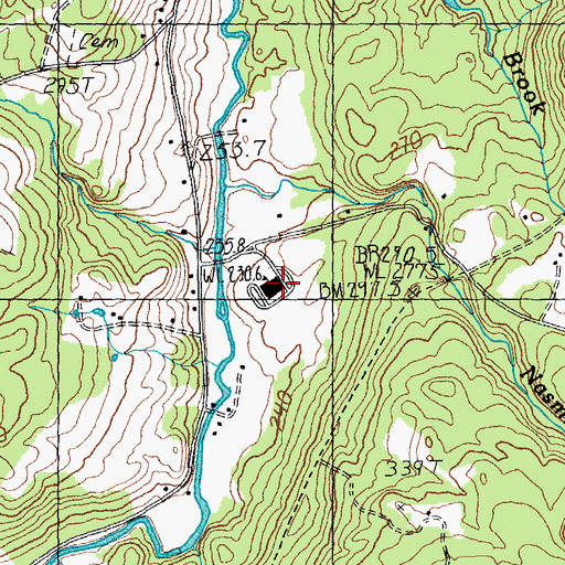 Topographic Map of Twinfield Union School, VT