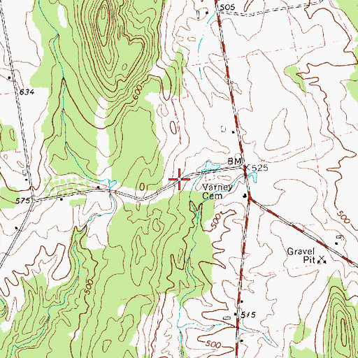Topographic Map of Red Cedar School, VT