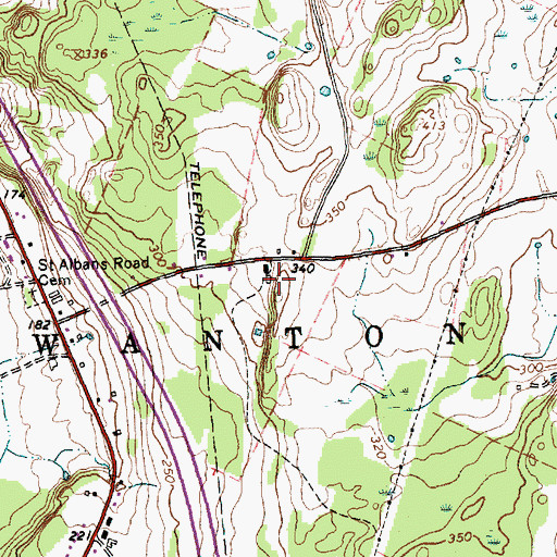 Topographic Map of Munchkinland Montessori School, VT