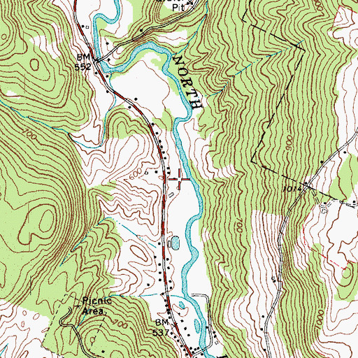 Topographic Map of Turtle Island Children's Center, VT
