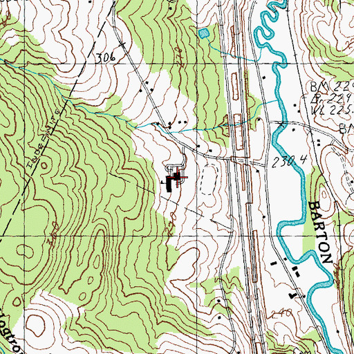 Topographic Map of Lake Region Union High School, VT