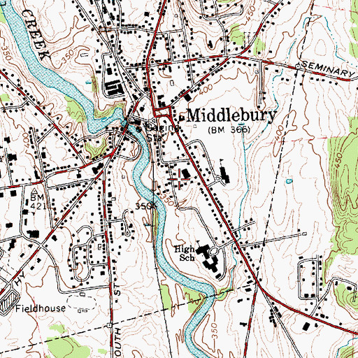 Topographic Map of Mary Johnson Children's Center, VT