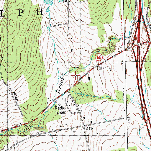 Topographic Map of Justin Morgan Christian School, VT