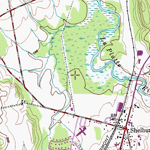 Topographic Map of Lake Champlain Waldorf School, VT