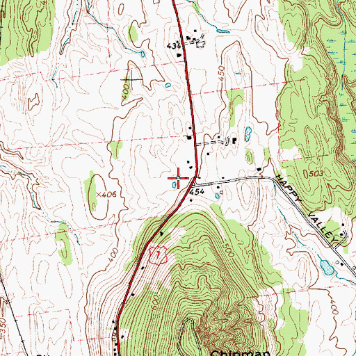 Topographic Map of Bridge School, VT