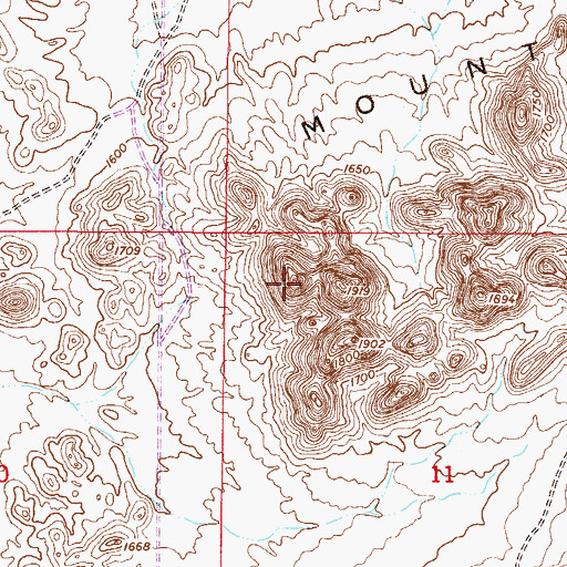 Topographic Map of Sacaton Mountains, AZ