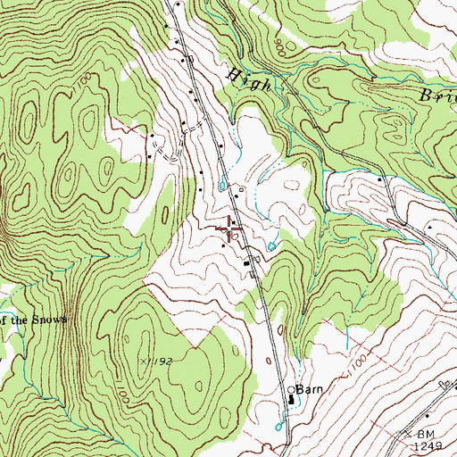 Topographic Map of Sunrise School, VT