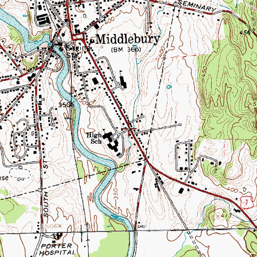 Topographic Map of Addison Central Supervisory Union, VT