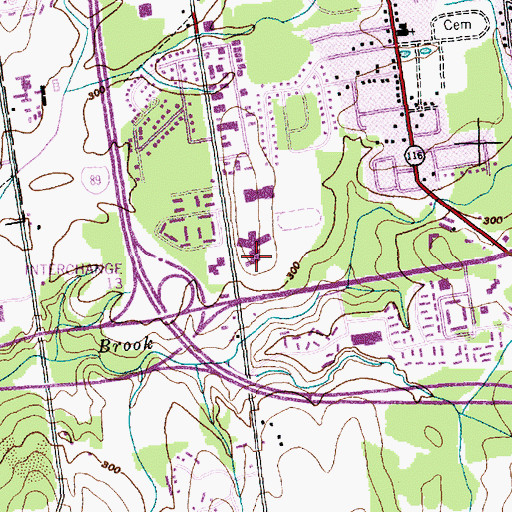 Topographic Map of South Burlington School District, VT