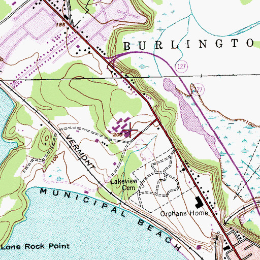 Topographic Map of Burlington Technical Center, VT