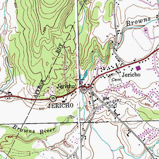 Topographic Map of Saxon Hill Cooperative School, VT