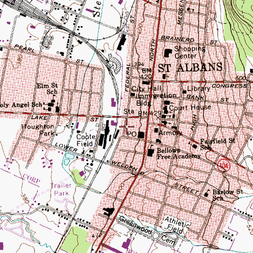 Topographic Map of Franklin Central Supervisory Union, VT