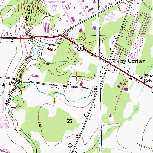 Topographic Map of Field of Dreams Too School, VT
