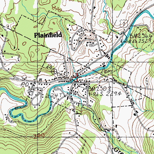 Topographic Map of Kingsbury Branch Community School, VT