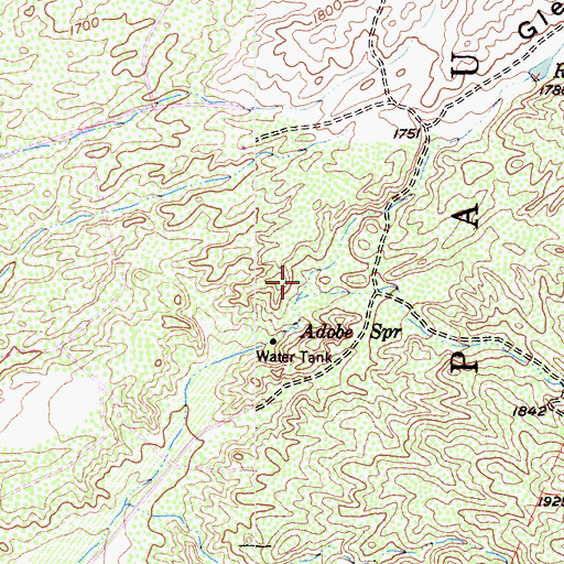 Topographic Map of Glenoak Valley, CA