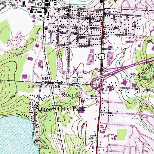 Topographic Map of Baird Center for Children, VT