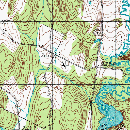 Topographic Map of Calais Elementary School, VT