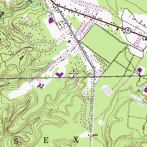 Topographic Map of Essex Town School District, VT